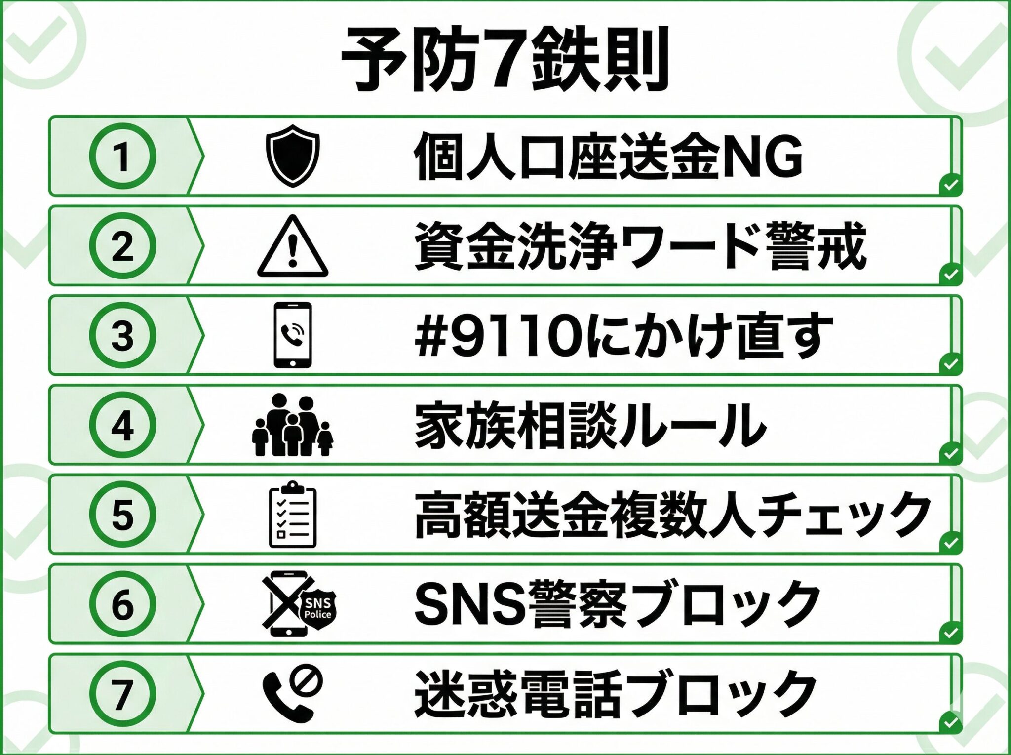 ニセ警察詐欺予防の7鉄則