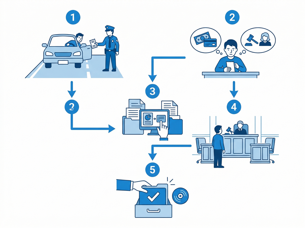自転車の青切符を受け取ってから反則金を納付するまでの流れ