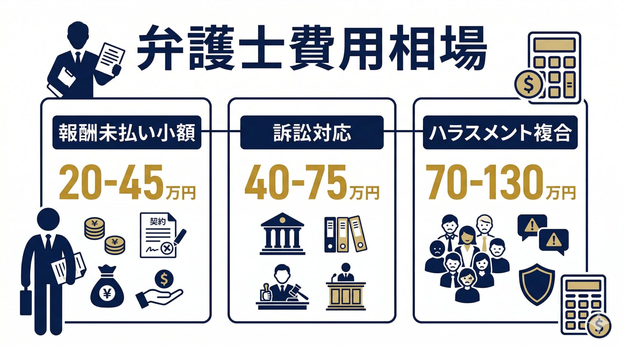 フリーランス法違反対応の弁護士費用相場