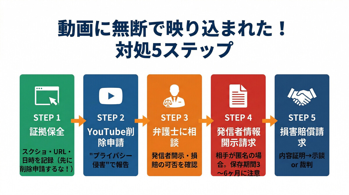 動画被害にあったときの対処ステップ