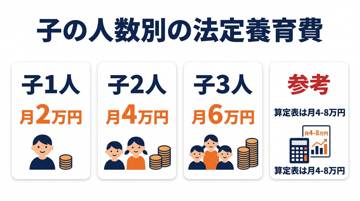 法定養育費の金額算定根拠 月2万円 生活保護 生活扶助基準 子の最低限度の生活
