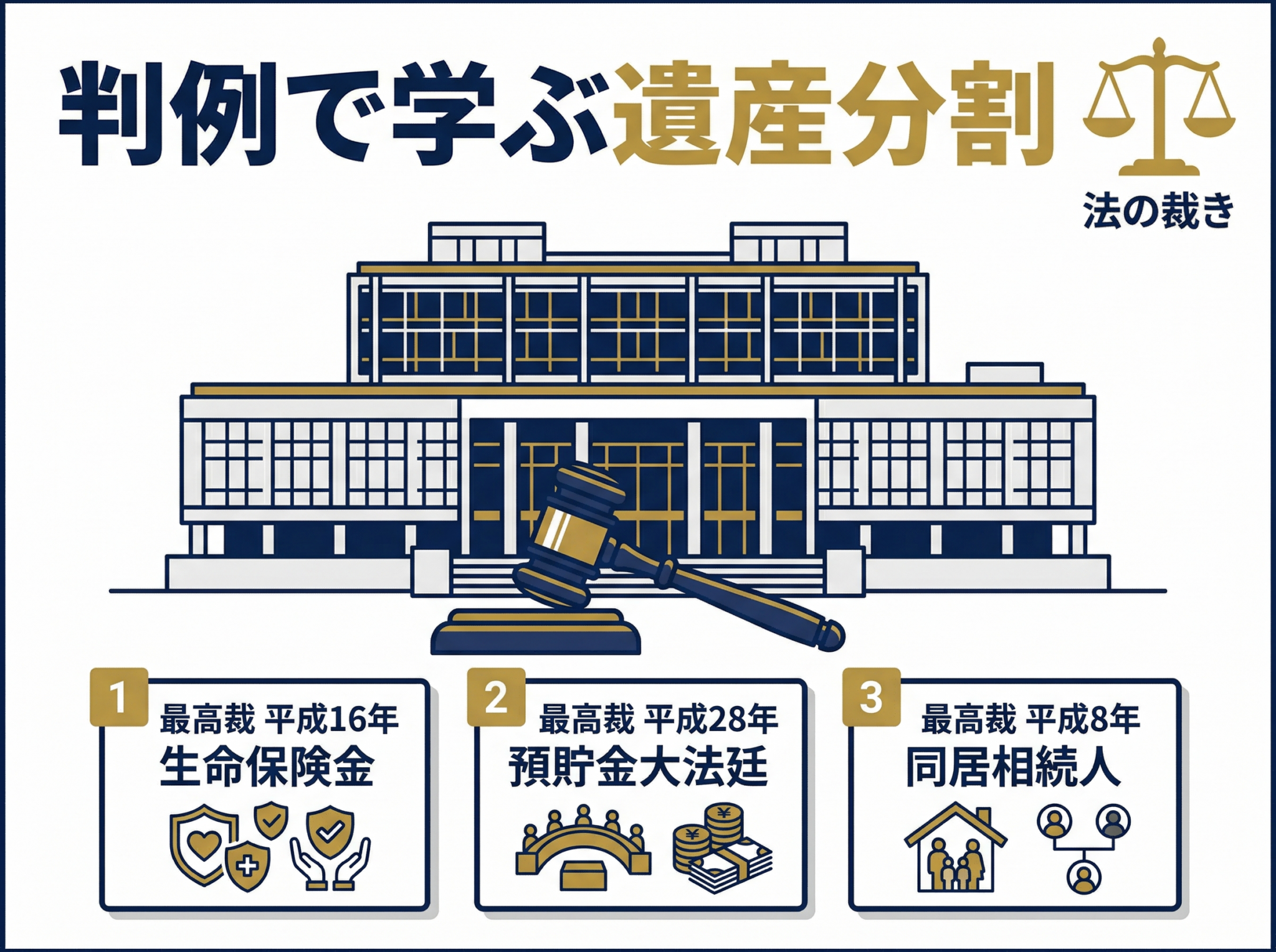 遺産分割に関する実在の最高裁判例3件