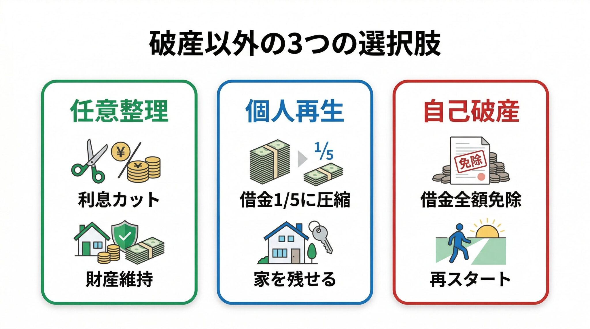 債務整理と個人再生の選択肢