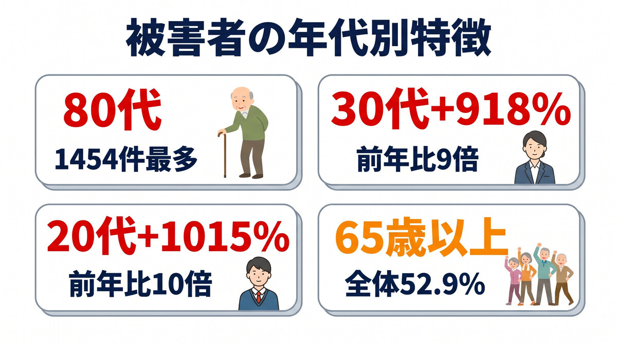 詐欺 騙されやすい人 特徴 高齢者 若年層 年代別 被害傾向