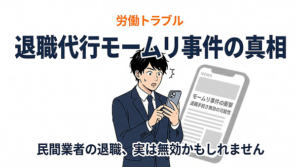 退職代行モームリ社長逮捕でわかった衝撃の事実｜民間業者に頼んだ退職、実は無効になるかもしれません