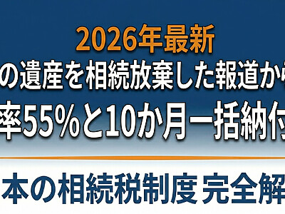20億円の遺産を相続放棄した報道から見える日本の相続税制度｜最高税率55%と「10か月一括納付」の現実【2026年最新】