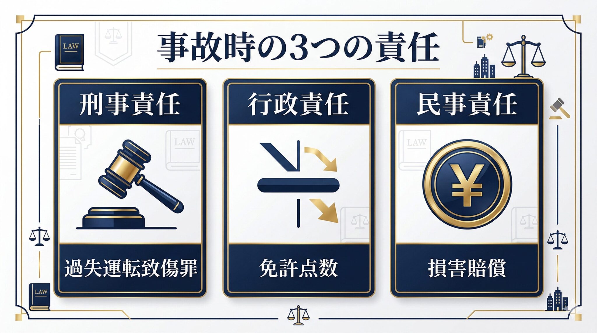自転車との接触事故時の民事刑事責任