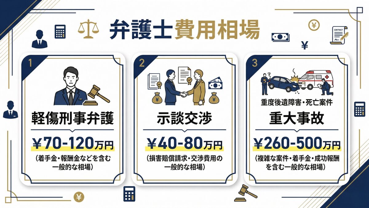 自転車事故関連の弁護士費用相場