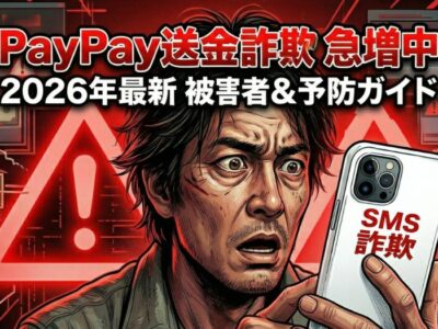 【速報】PayPay送金詐欺が過去最多——2026年も止まらない急増の実態
