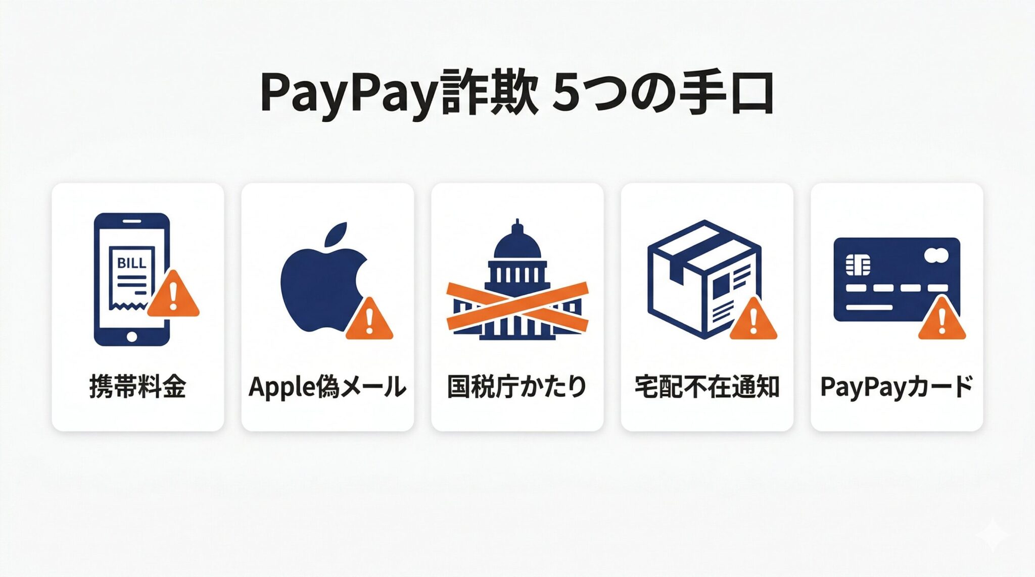 PayPay詐欺の5つの典型パターン