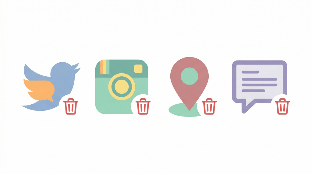 各プラットフォームでの誹謗中傷投稿の削除依頼イメージ