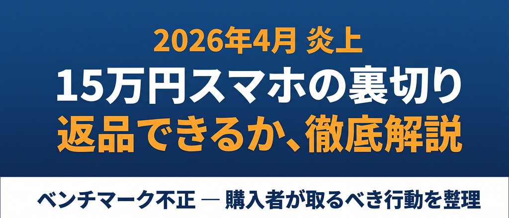 【2026年炎上】REDMAGIC 11 Proベンチマーク不正問題で問える罪は？返品・損害賠償の可否を解説しました。