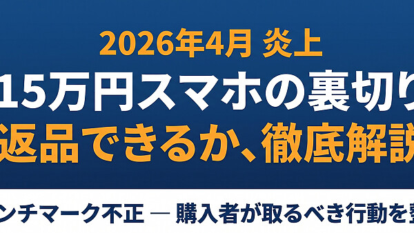 【2026年炎上】REDMAGIC 11 Proベンチマーク不正問題で問える罪は？返品・損害賠償の可否を解説しました。