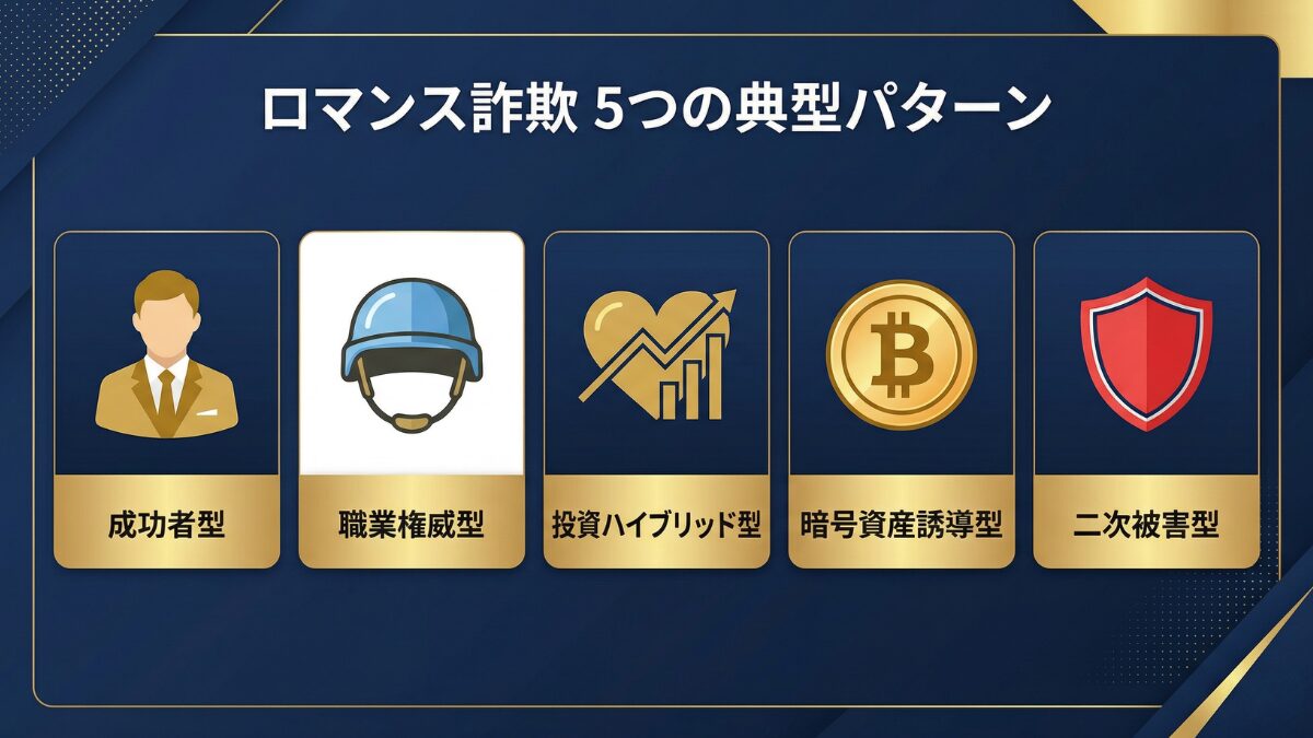 ロマンス詐欺の5つの典型手口