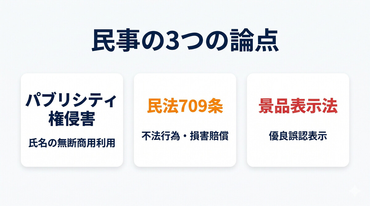 サナエトークンの民事的論点 パブリシティ権侵害 民法709条不法行為 投資判断の誤認誘導