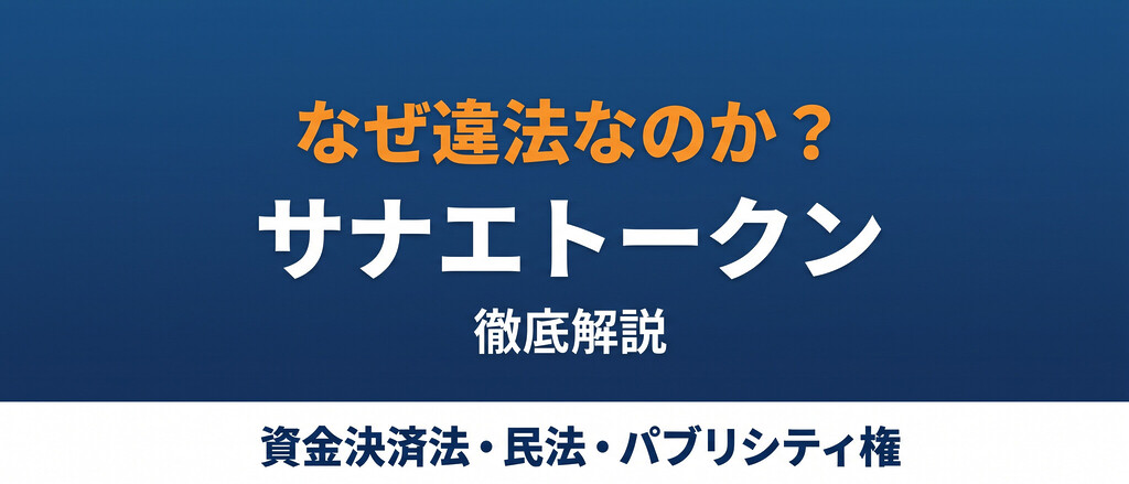 サナエトークンはなぜ違法の疑いがあるのか？資金決済法違反から民事のパブリシティ権侵害まで、一つずつ整理しました。