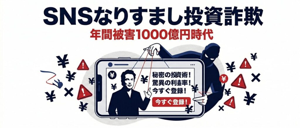 【2026年最新】SNS著名人なりすまし投資詐欺から身を守る完全ガイド｜被害1000億円時代の手口・返金請求・刑事告訴まで徹底解説