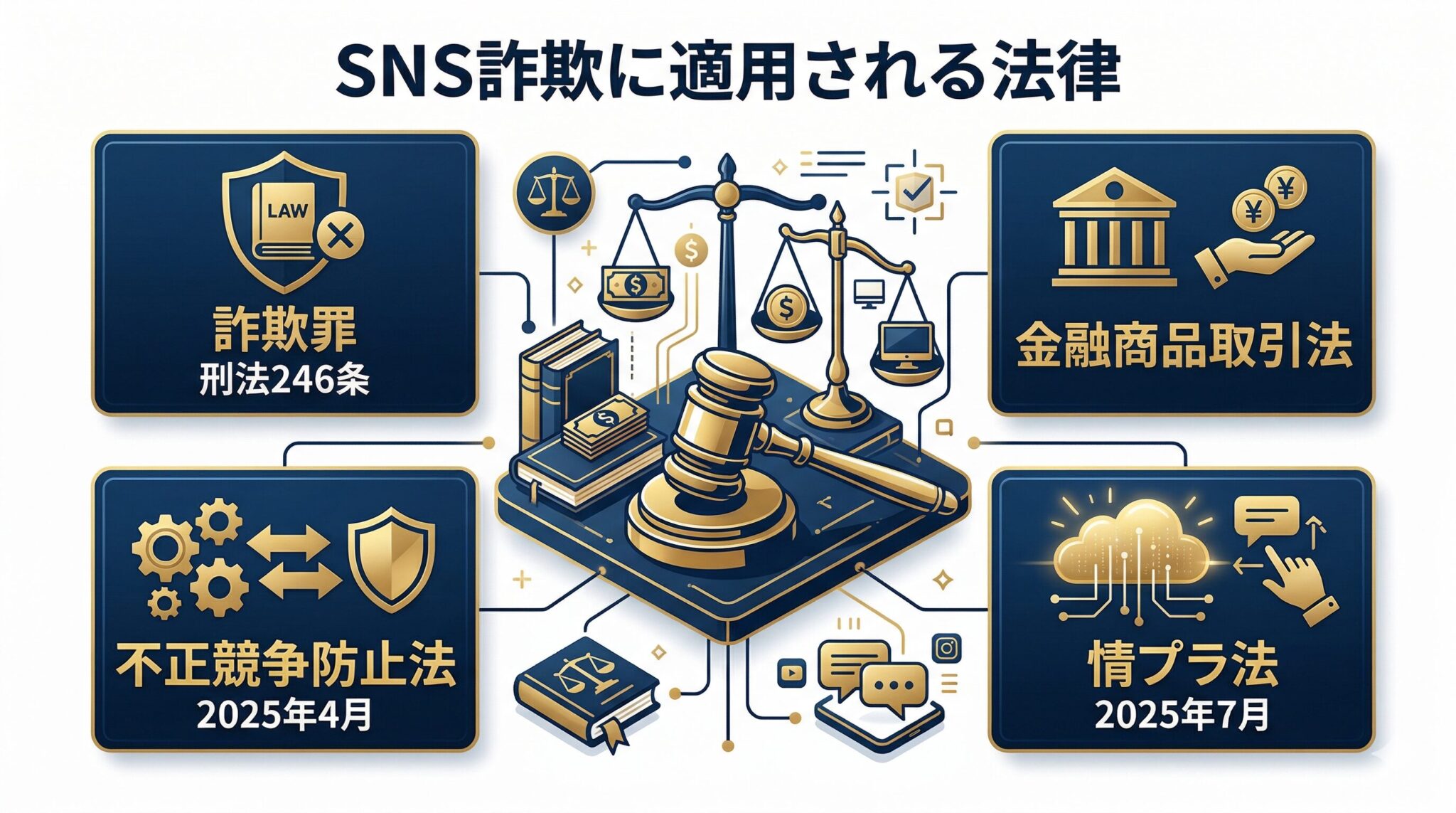 SNS投資詐欺に適用される法律