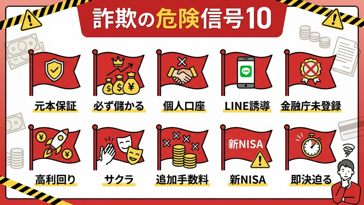 SNS投資詐欺を見抜く10の危険信号