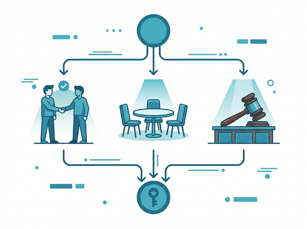 共同親権を決める3つのルート（協議・調停・裁判）のフローチャート