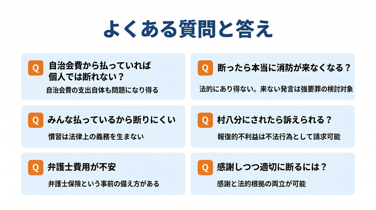 消防団集金トラブルに関するよくある質問と回答