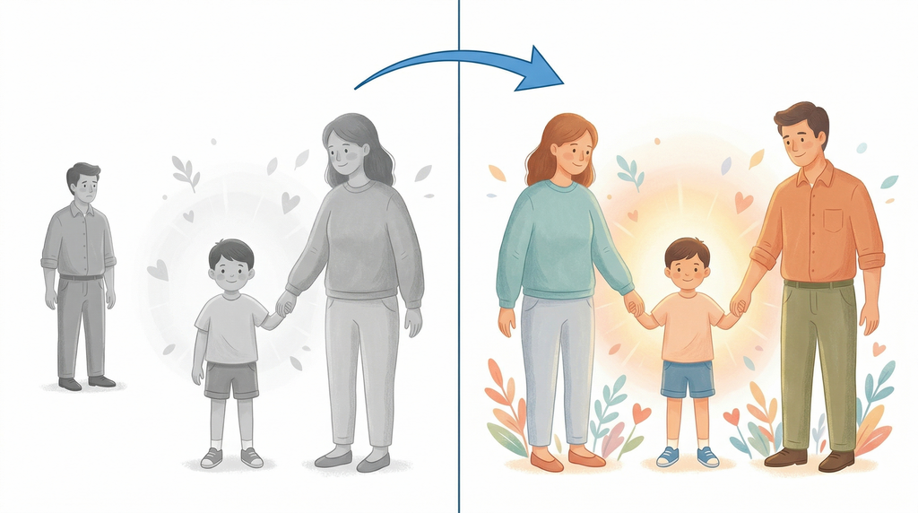 単独親権と共同親権の違いを比較した図解