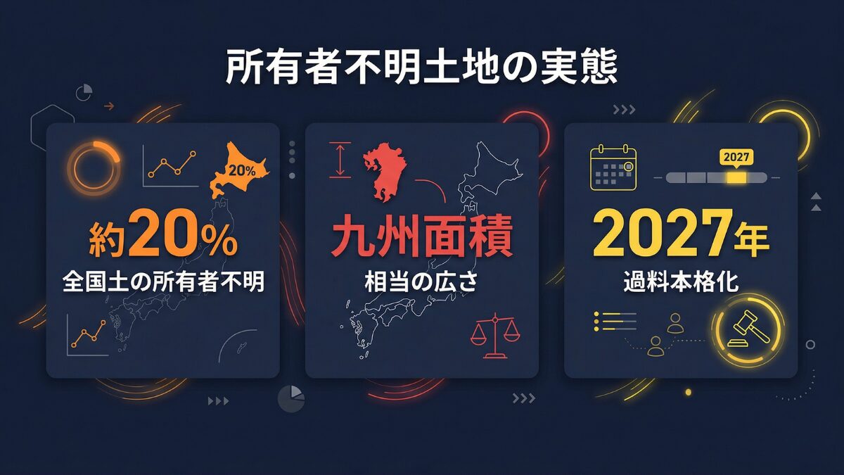 所有者不明土地の統計と相続登記義務化の背景
