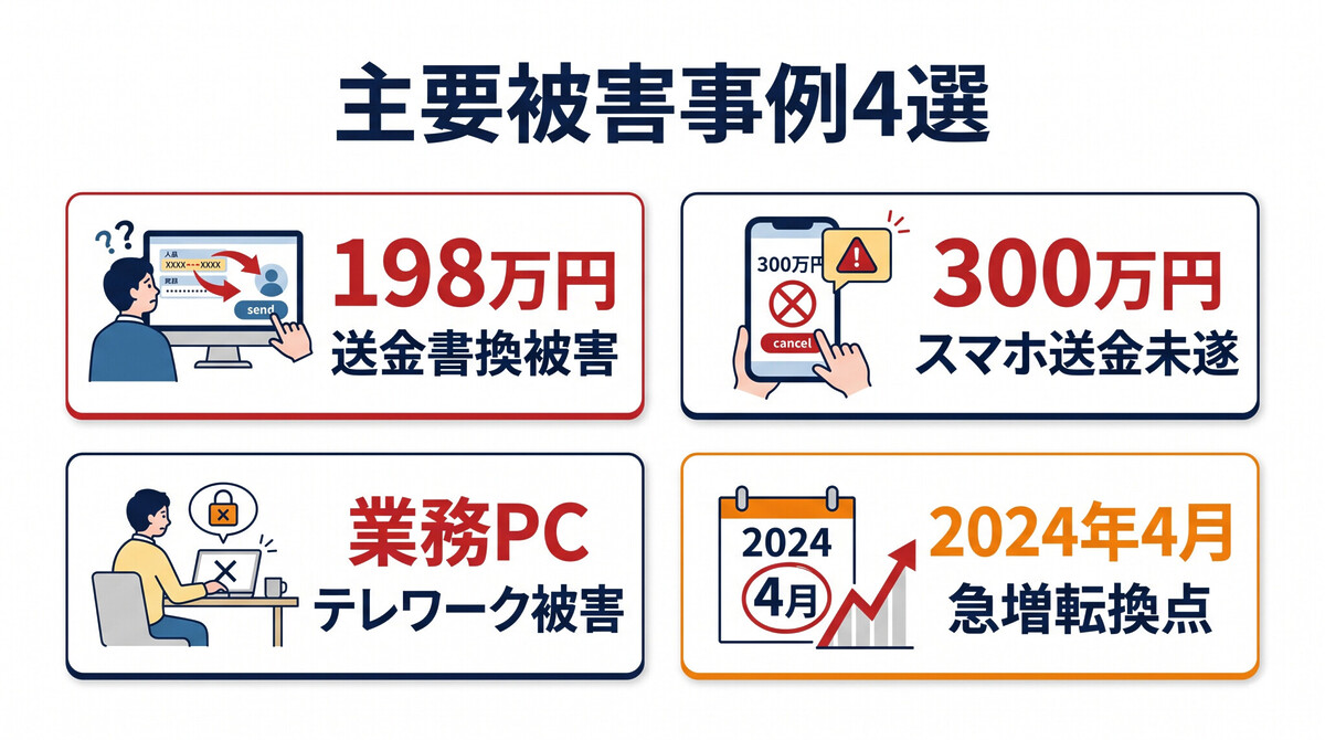 サポート詐欺 被害事例 遠隔操作 198万円 300万円 不正送金 IPA
