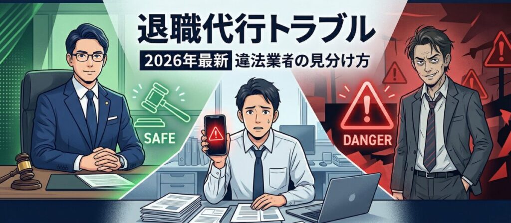 【2026年最新】退職代行トラブル急増中｜違法業者の見分け方と損害賠償リスクを完全解説