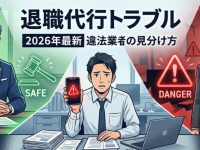 【2026年最新】退職代行トラブル急増中｜違法業者の見分け方と損害賠償リスクを完全解説