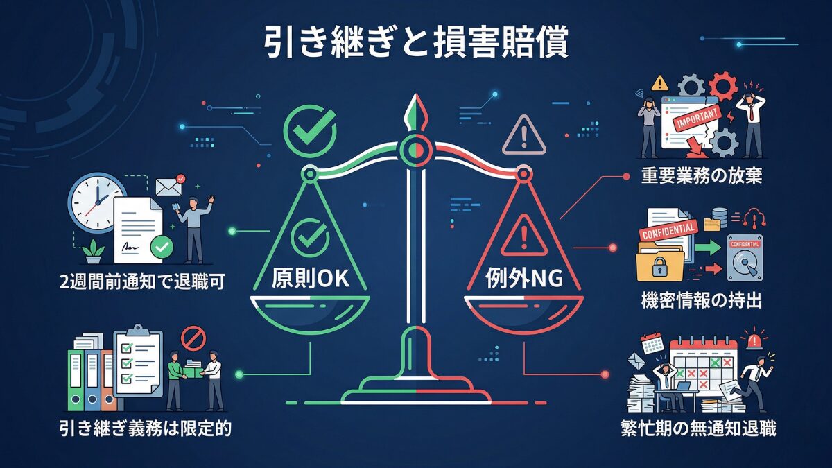 引き継ぎ放棄と損害賠償リスク