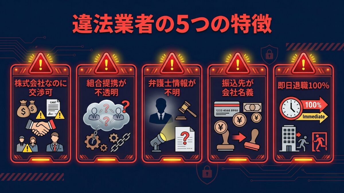 違法退職代行業者の見分け方