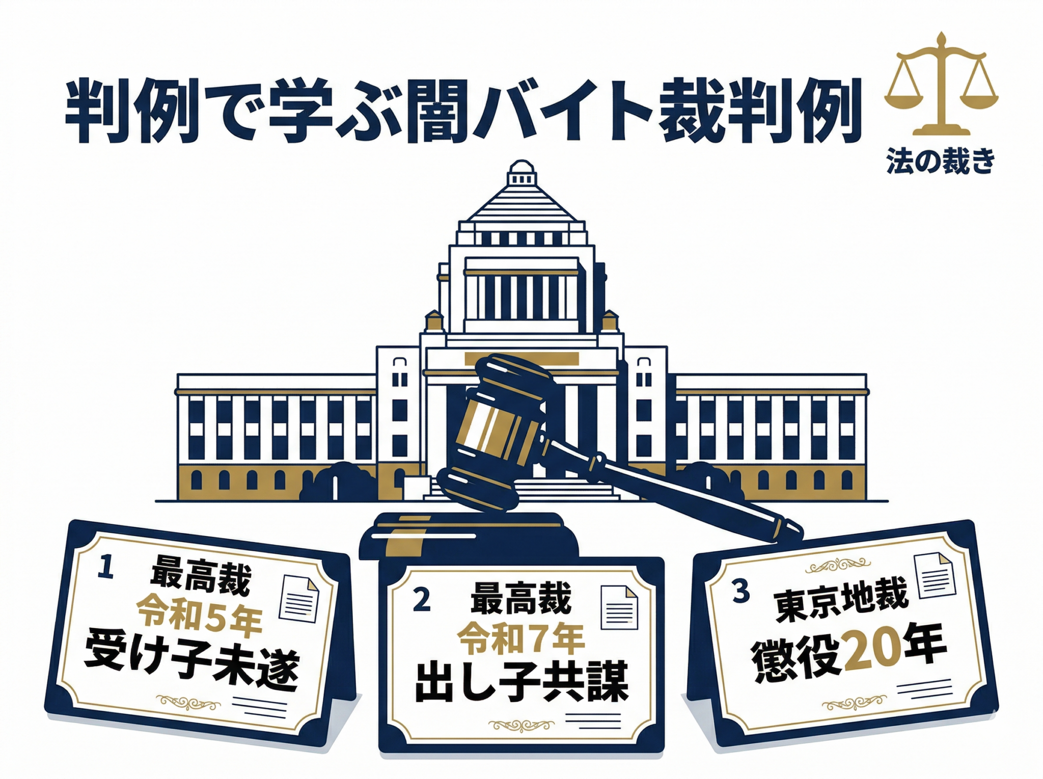 闇バイト関連の実在の裁判例3件