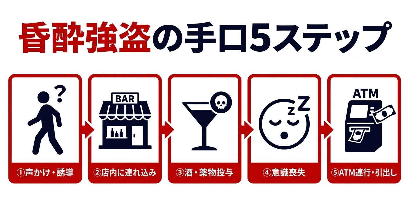 昏酔強盗の手口とその巧妙化のプロセス