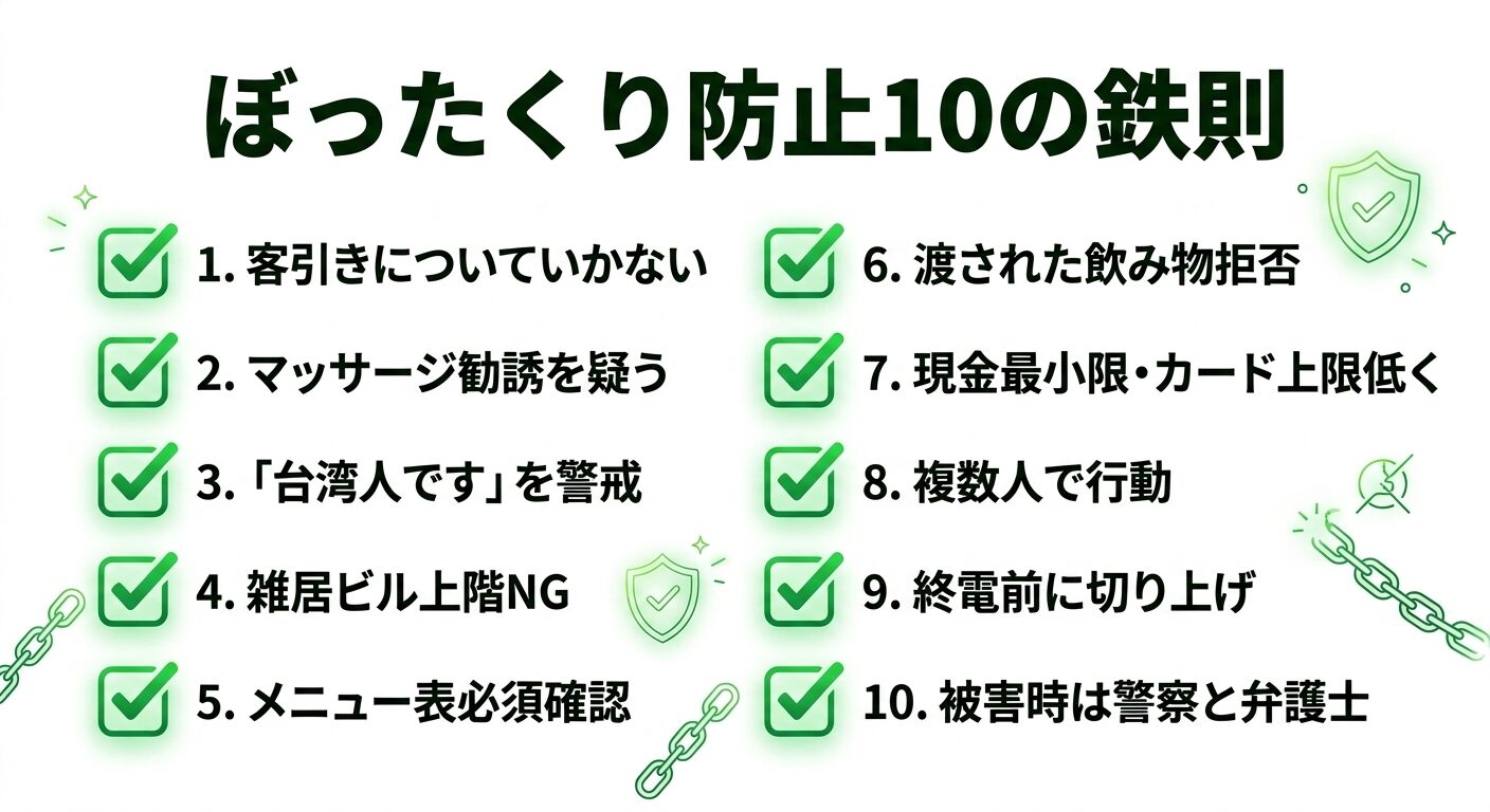 湯島・上野・錦糸町でぼったくり被害に遭わないための10の鉄則