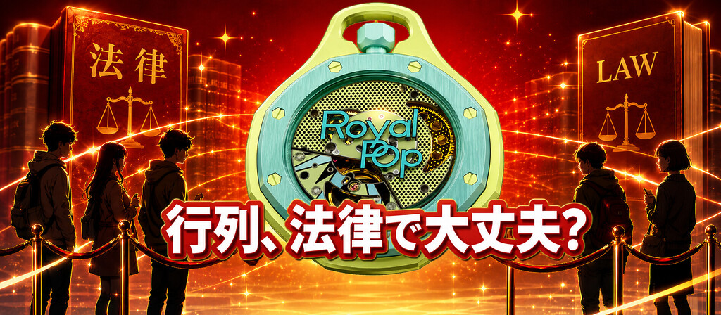 オーデマピゲ×スウォッチRoyal Pop発売前夜、店前で並ぶのは合法?道路使用許可・横入りトラブル・店員指示違反の境界線