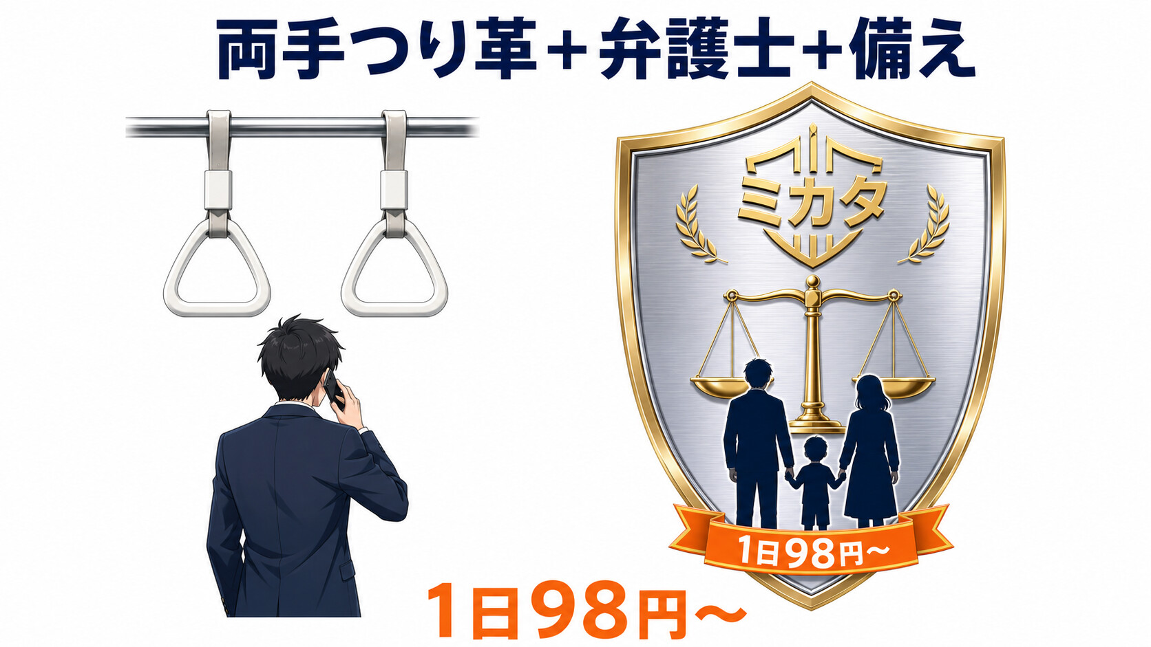 弁護士保険ミカタ 痴漢冤罪 1日98円 防衛 民事 家族特約 弁護士費用