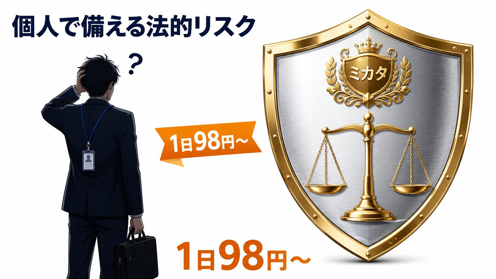 弁護士保険ミカタ 営業秘密 持ち出し 個人 備え 弁護士費用 1日98円 民事 加害者