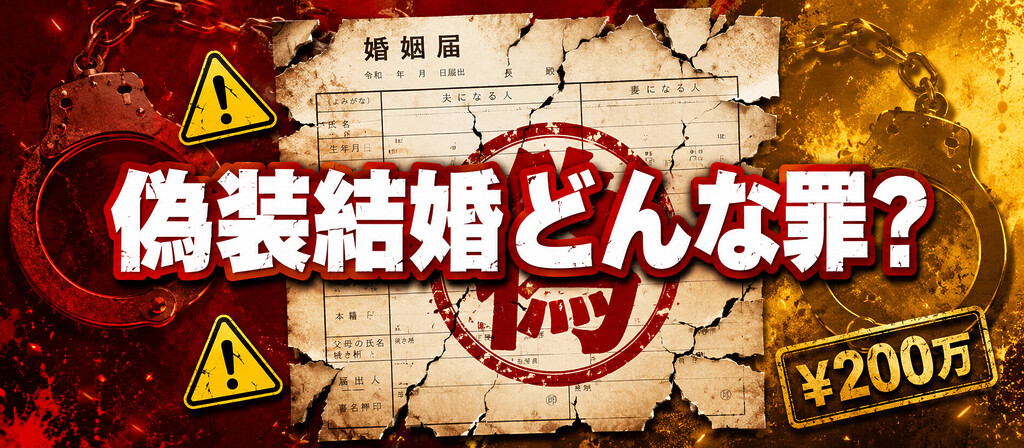 偽装結婚するとどんな罪になるのか? 2025年X炎上200万円スキームと2024年警視庁逮捕事例から見える刑事・民事・国外退去の現実
