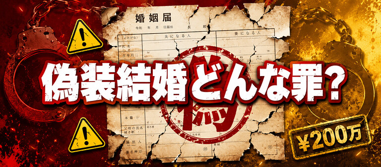 偽装結婚するとどんな罪になるのか? 2025年X炎上200万円スキームと2024年警視庁逮捕事例から見える刑事・民事・国外退去の現実