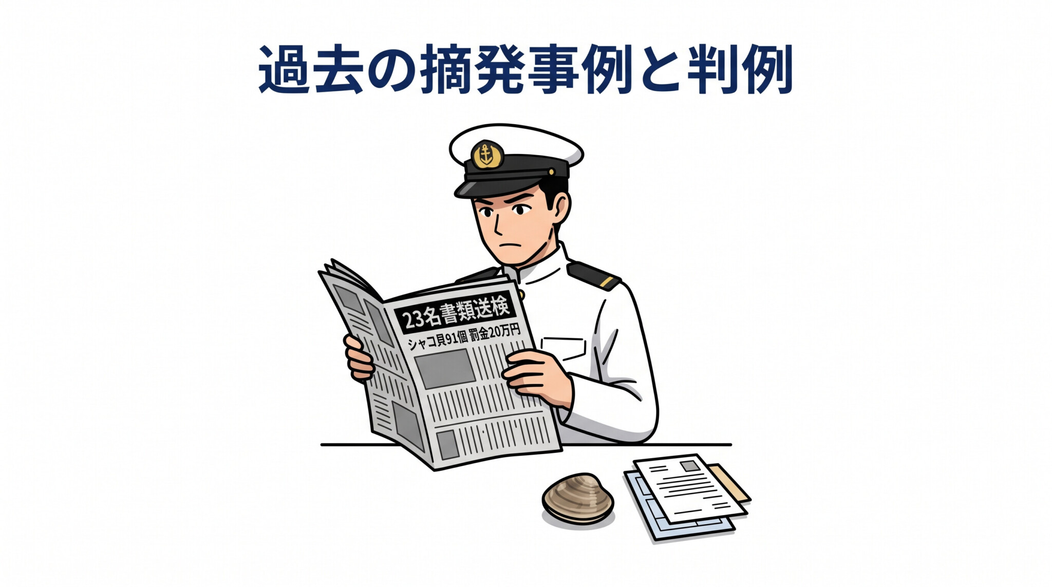 ハマグリ密漁 摘発事例 判例 検挙 書類送検