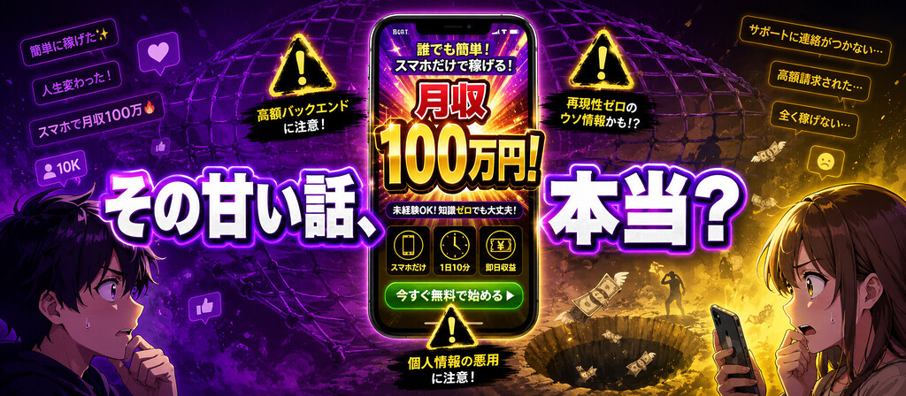 「月100万稼げる」情報商材詐欺の手口と返金マニュアル