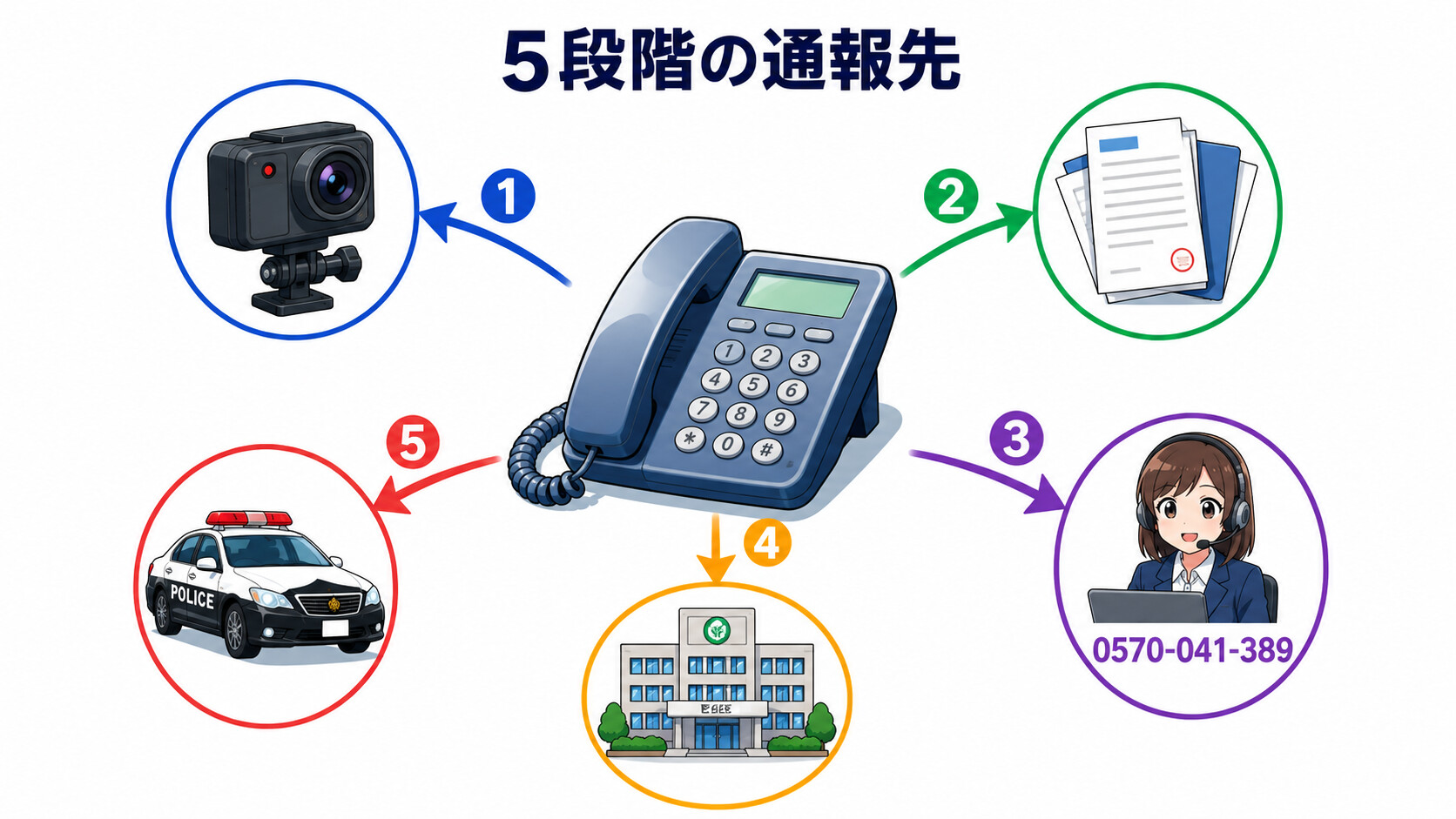 民泊 騒音 対処 5ステップ 通報 コールセンター 警察 自治体 0570-041-389