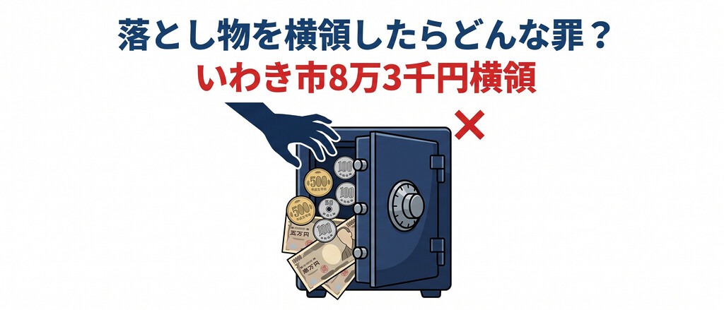 落とし物を横領したらどんな罪になる?いわき市体育館8万3千円流用事件から見る遺失物等横領罪・業務上横領罪と民事責任
