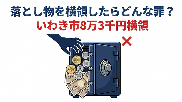 落とし物を横領したらどんな罪になる?いわき市体育館8万3千円流用事件から見る遺失物等横領罪・業務上横領罪と民事責任