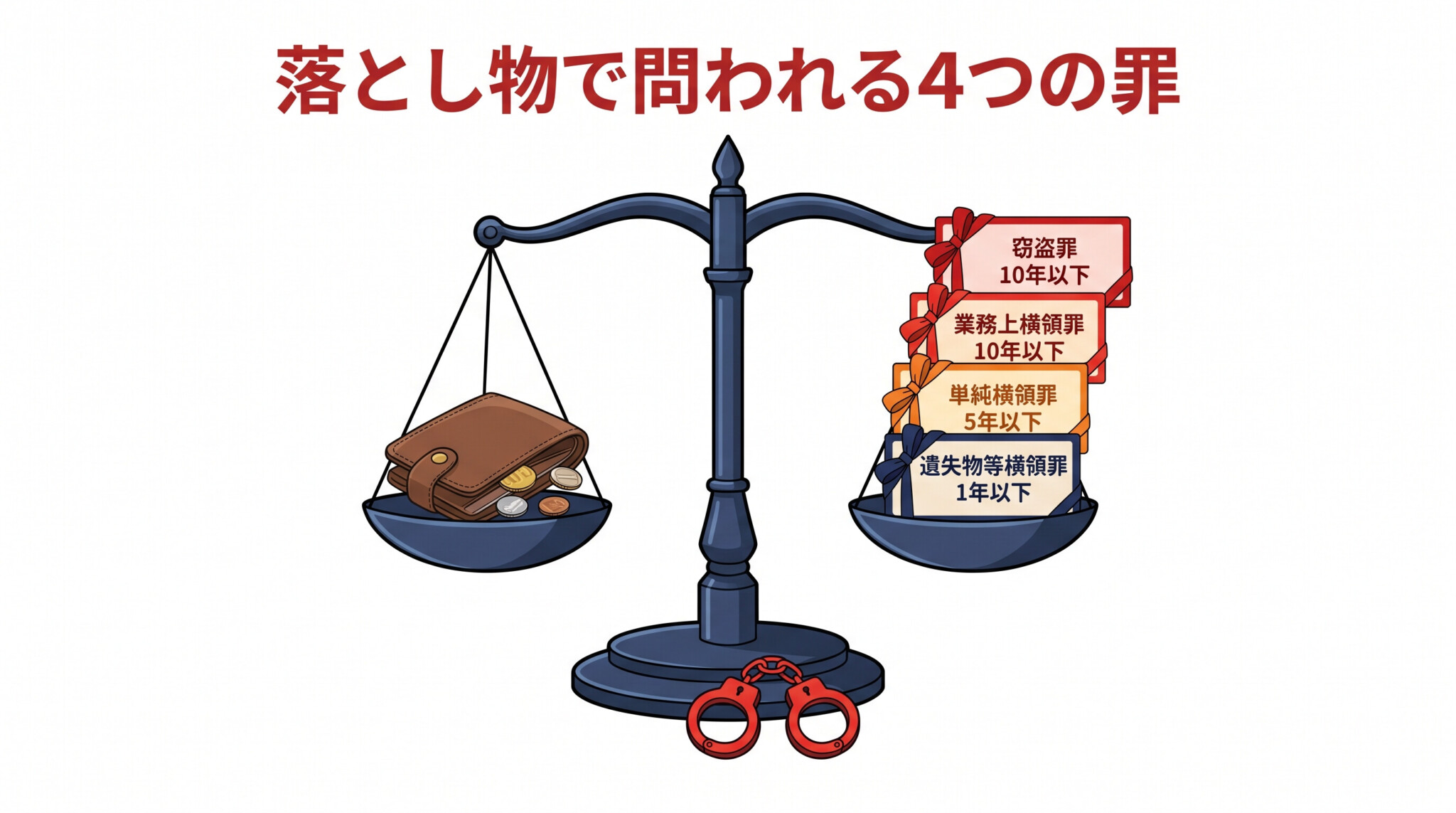 遺失物等横領罪 業務上横領罪 窃盗罪 刑法254条 刑法253条 刑法235条