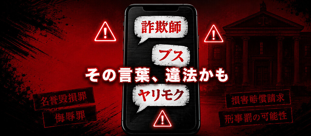 「詐欺師」「ヤリモク」「ブス」はどこから違法?SNS投稿が名誉毀損・侮辱罪になる境界線と慰謝料相場