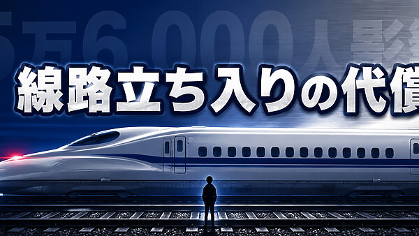 線路に人が立ち入るとどうなる?新幹線特例法で1年以下の懲役+遅延損害賠償は億単位の現実