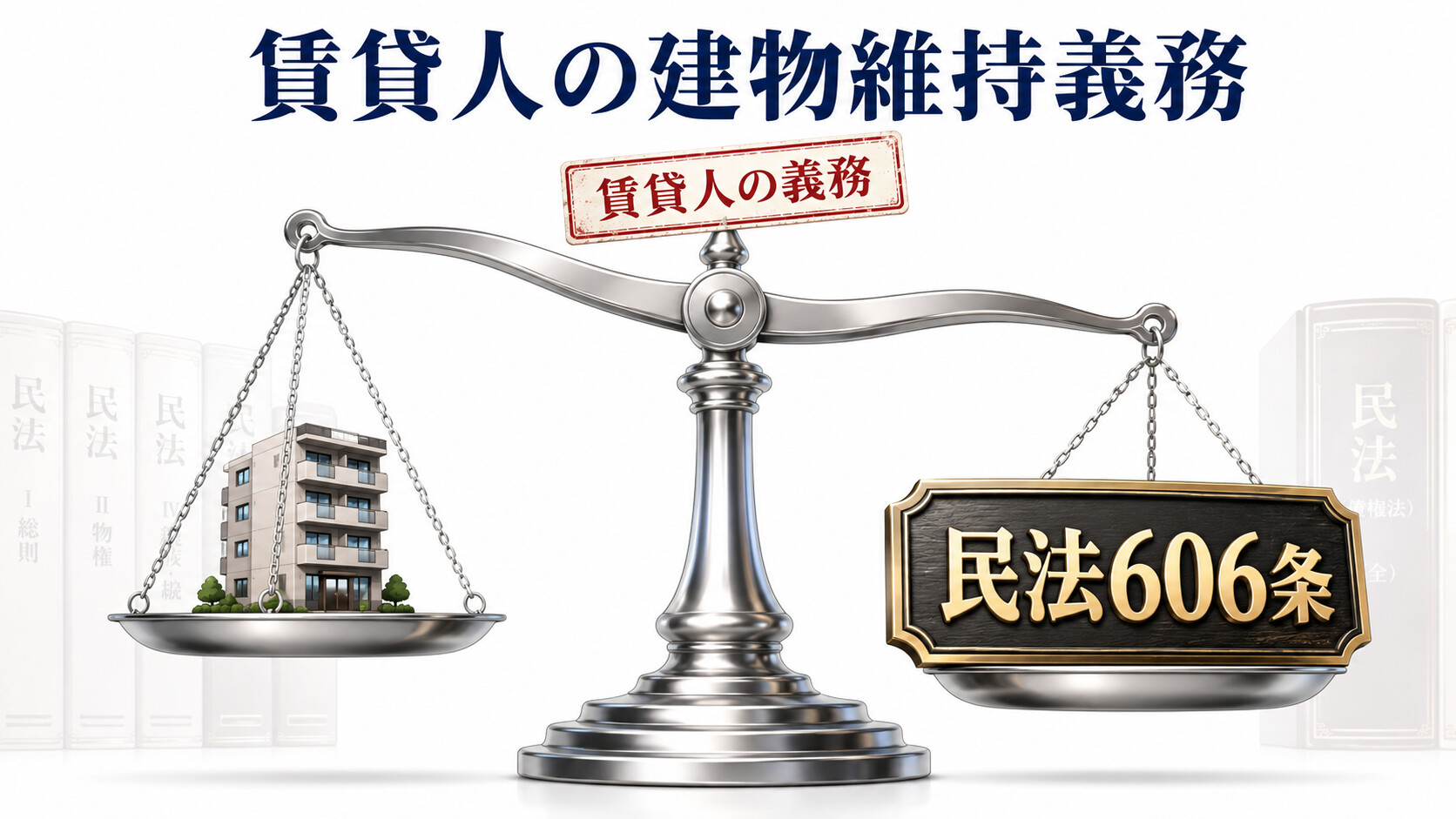 賃貸人 大家 民法606条 建物維持義務 善管注意義務 損害賠償 騒音 法的責任