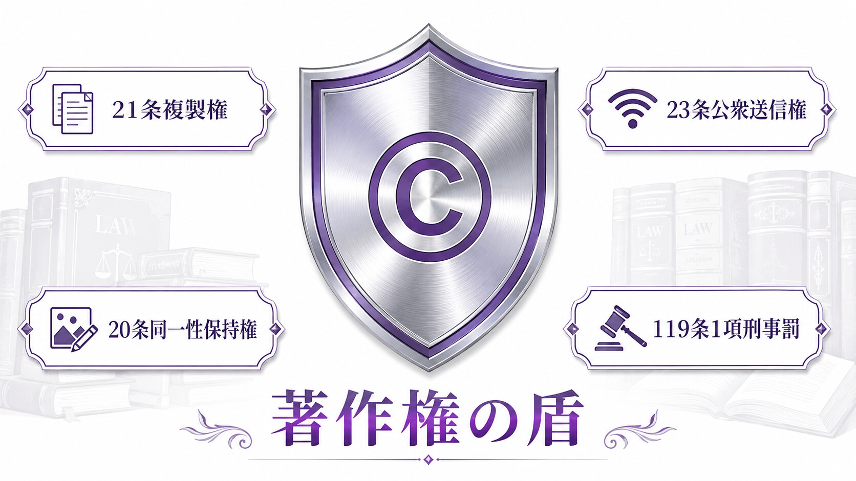 著作権法 21条 複製権 23条 公衆送信権 著作者人格権 SNS 動画